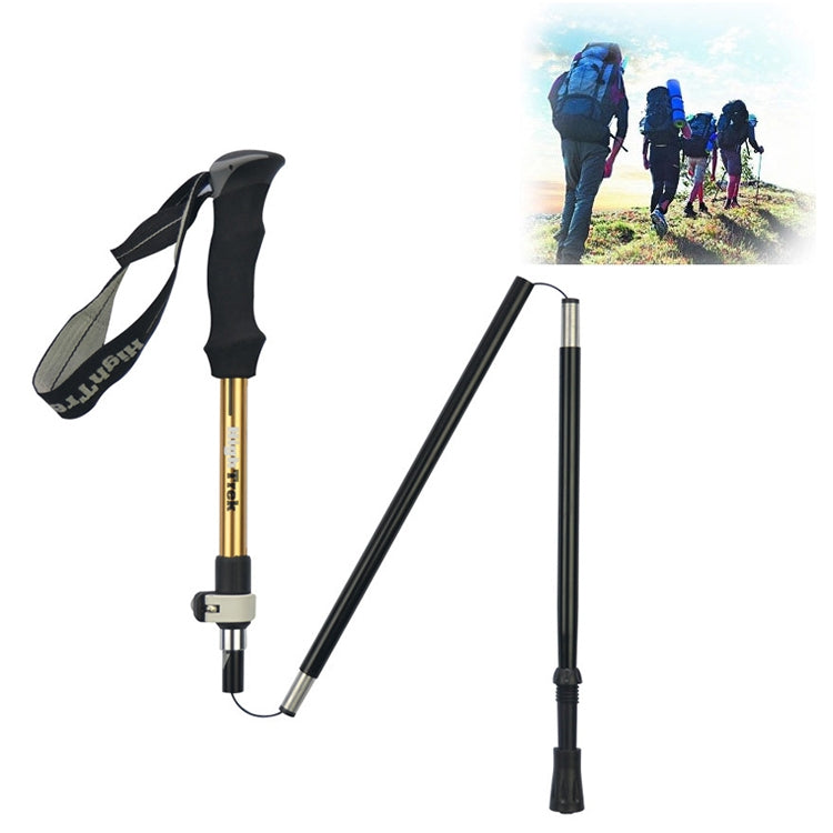 Outdoor Mountaineering Portable Foldable Ultra light Aluminium Alloy Alpenstocks Trekking Poles, Length : 35-125CM Reluova