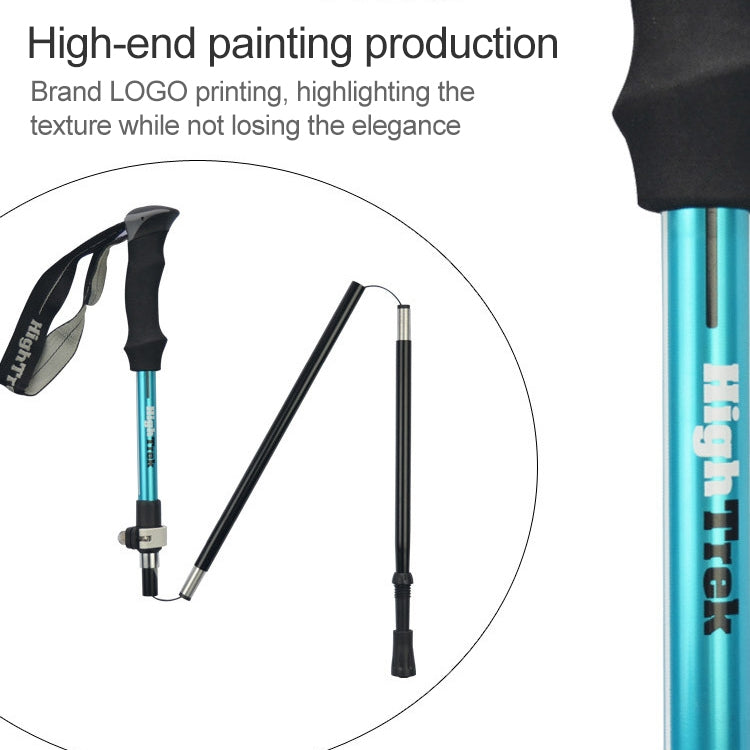 Outdoor Mountaineering Portable Foldable Ultra light Aluminium Alloy Alpenstocks Trekking Poles, Length : 35-125CM Reluova