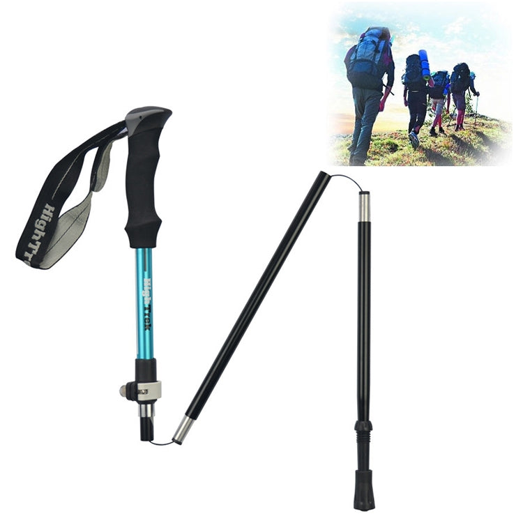 Outdoor Mountaineering Portable Foldable Ultra light Aluminium Alloy Alpenstocks Trekking Poles, Length : 35-125CM Reluova