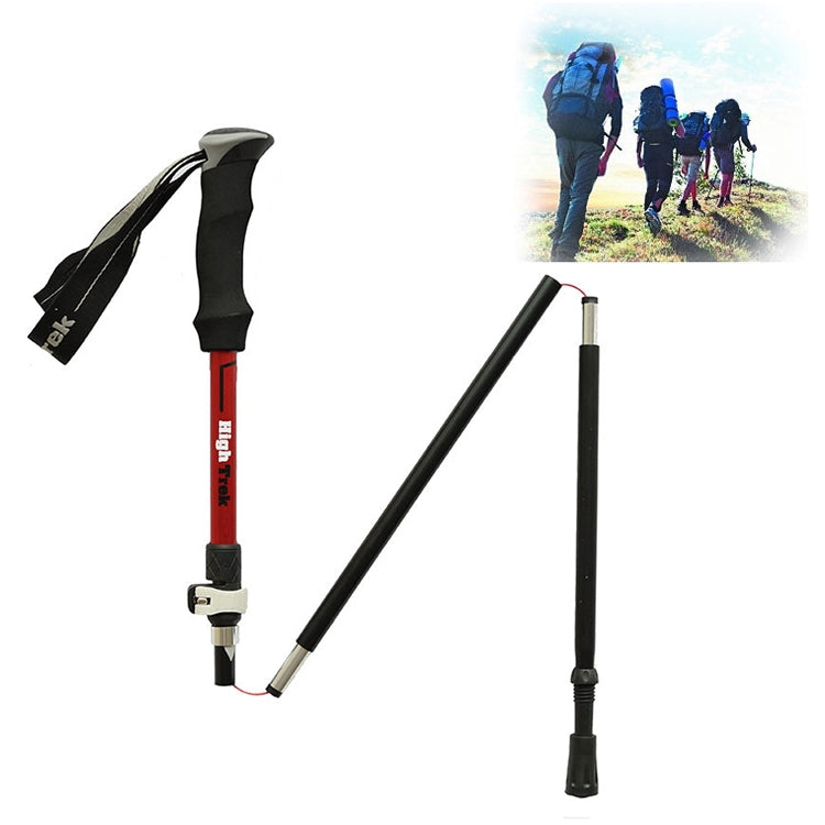 Outdoor Mountaineering Portable Foldable Ultra light Aluminium Alloy Alpenstocks Trekking Poles, Length : 35-125CM Reluova