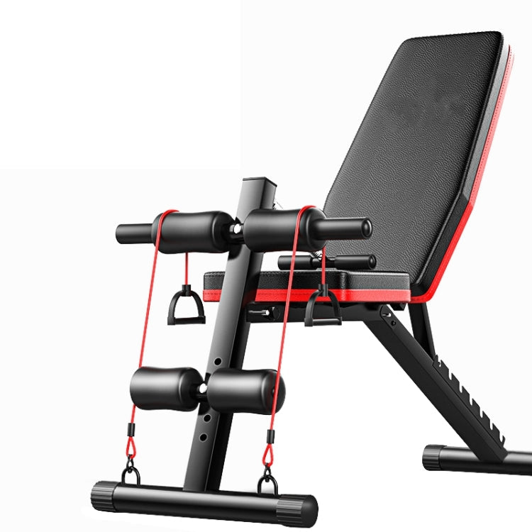 189-2 Ultimate Edition Household Folding Multifunctional Bold Main Frame Dumbbell Bench Sit-up Bench Weightlifting Bed with Pull Rope