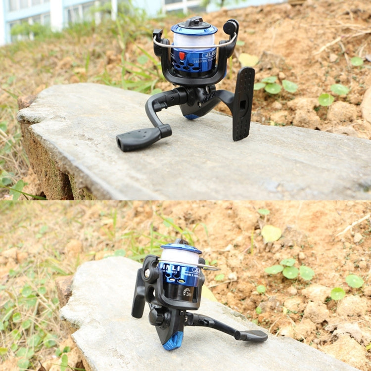 JL200 Plating Plastic 3 Ball Bearings Handle Fishing Spinning Reel  with Transparent Lines