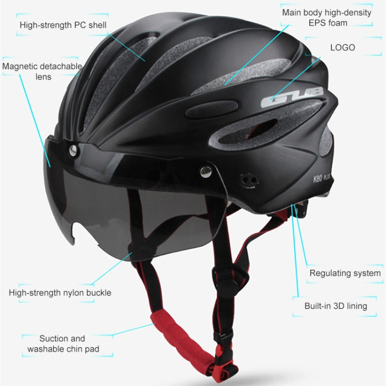 GUB K80 Plus Bike Helmet With Visor And Goggles Reluova