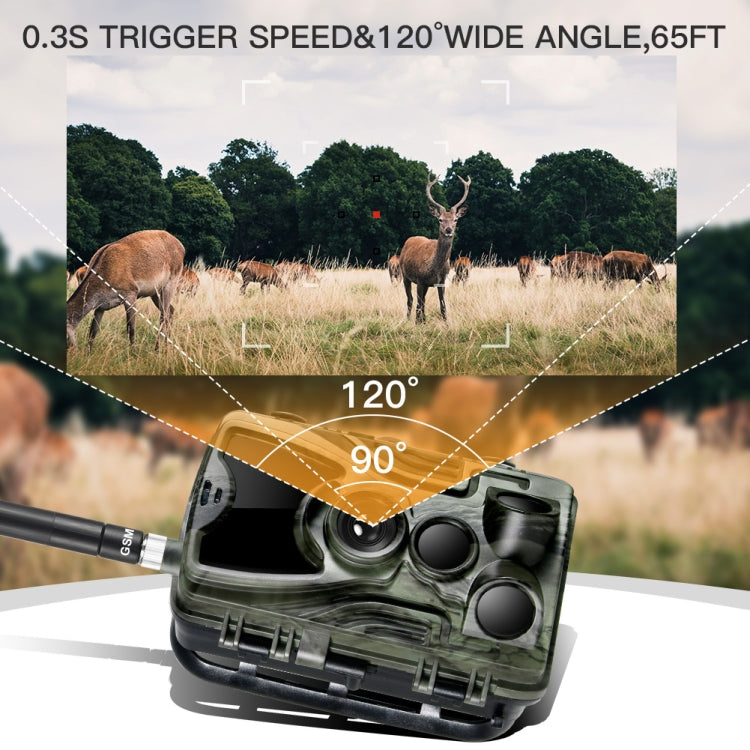 HC801M 2G GSM Waterproof IP66 IR Night Vision Security Hunting Trail Camera, 120 Degree PIR Angle Reluova