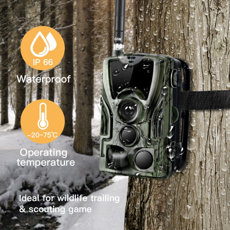 HC801M 2G GSM Waterproof IP66 IR Night Vision Security Hunting Trail Camera, 120 Degree PIR Angle Reluova