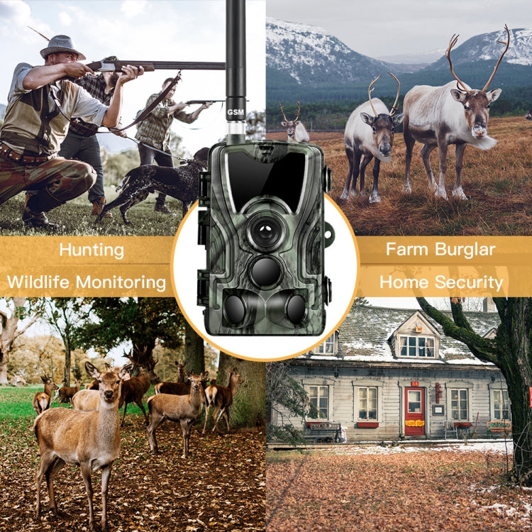 HC801M 2G GSM Waterproof IP66 IR Night Vision Security Hunting Trail Camera, 120 Degree PIR Angle Reluova