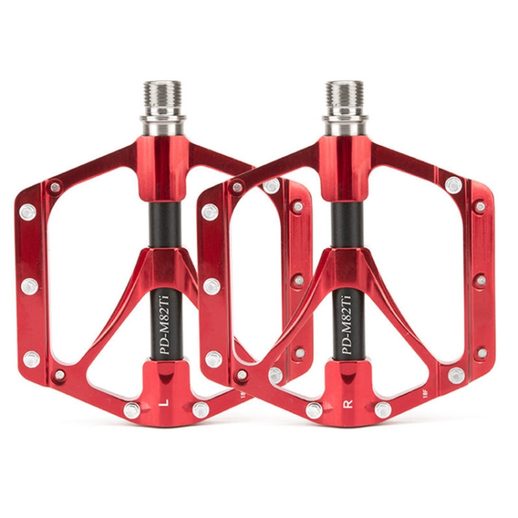 PROMEND PD-M82-TI 1 Pair Mountain Bicycle Titanium Alloy Shaft 3-Bearings Wide Pedals Reluova