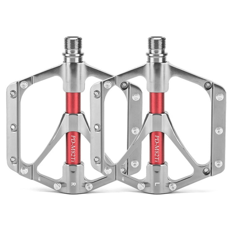 PROMEND PD-M82-TI 1 Pair Mountain Bicycle Titanium Alloy Shaft 3-Bearings Wide Pedals Reluova