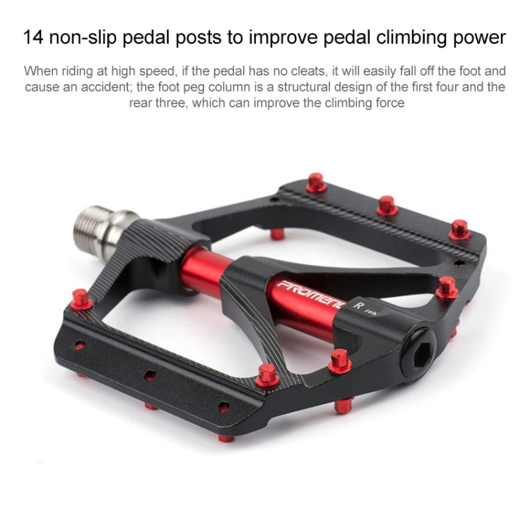 PROMEND PD-M82-TI 1 Pair Mountain Bicycle Titanium Alloy Shaft 3-Bearings Wide Pedals Reluova