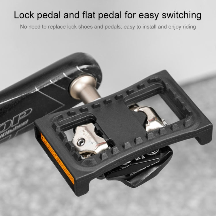 PROMEND PD-M04 1 Pair Mountain Bicycle Lock Pedal Turn Flat Pedal Buckle Reluova