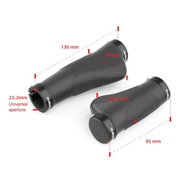 PROMEND GR-506 1 Pair Rubber Ergonomic Ball Bicycle Grip Cover (90mm+130mm) Reluova