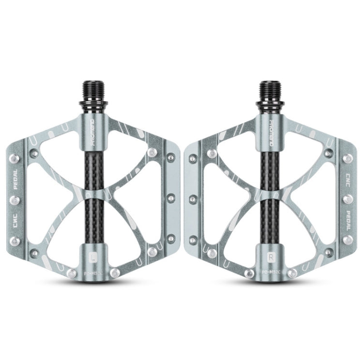 PROMEND PD-M52C 1 Pair Bicycle Aluminum Alloy + Carbon Fiber Tube Bearing Pedals Reluova