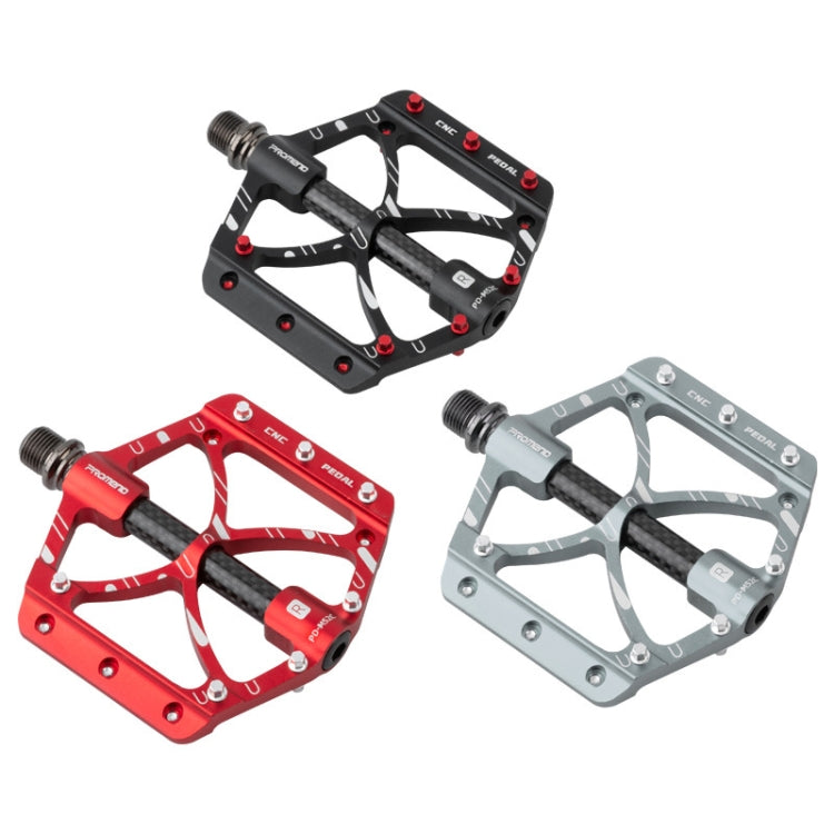 PROMEND PD-M52C 1 Pair Bicycle Aluminum Alloy + Carbon Fiber Tube Bearing Pedals Reluova