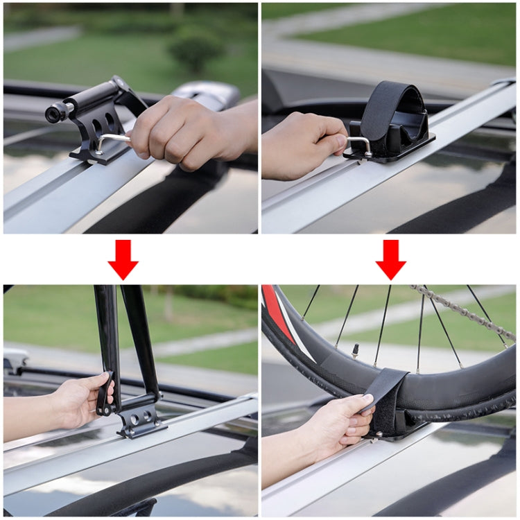 3 in 1 Car Top Fixed Bicycle Front Fork Fixed Clip Rack Set Reluova