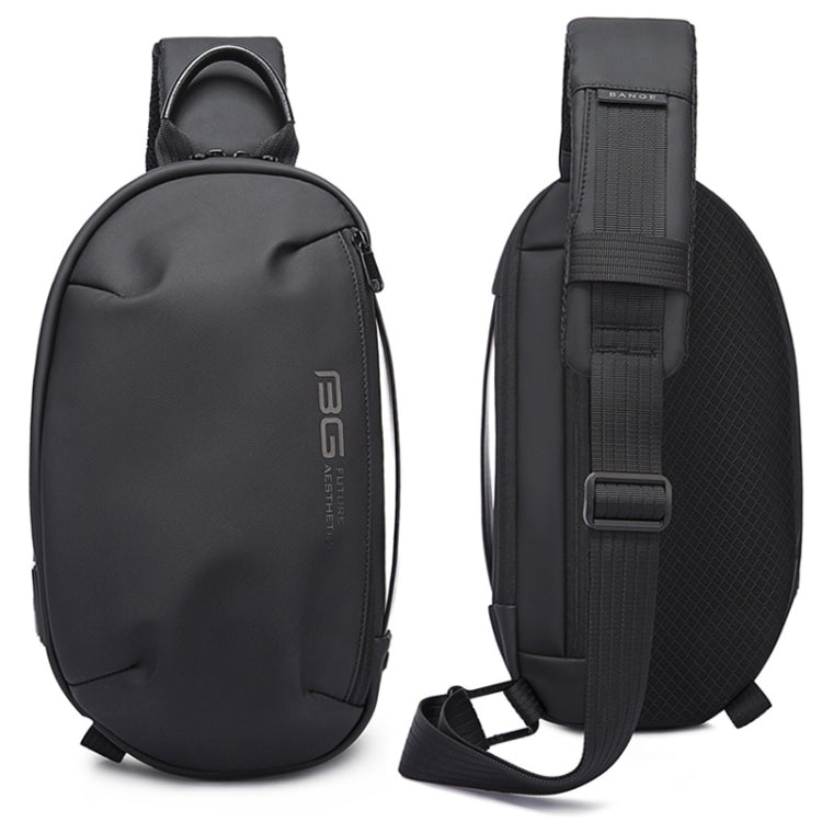 Bange BG-7306 Men Epithelium Coating Waterproof Crossbody Chest Bag with USB Port, Size: 34 x 19 x 6cm Reluova