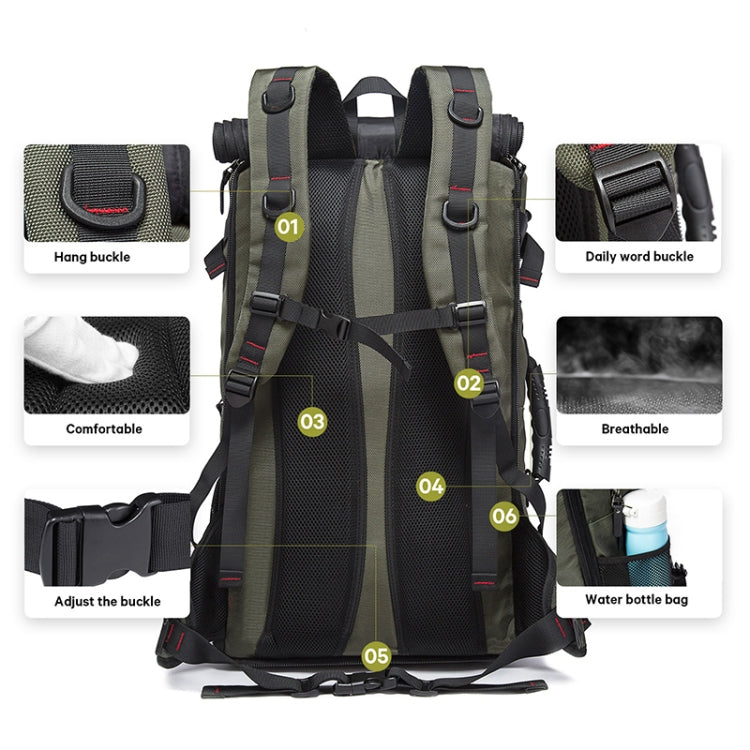 KAKA kaka2070 Oversized Version Men Oxford Cloth Waterproof Backpack Mountain Bag, Capacity: 50L