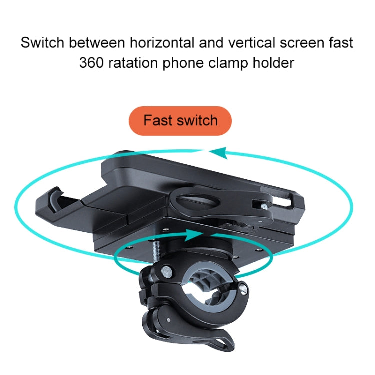 Rotatable PVC Motorcycle Bicycle Handlebar Mount Mobile Phone Holder Reluova