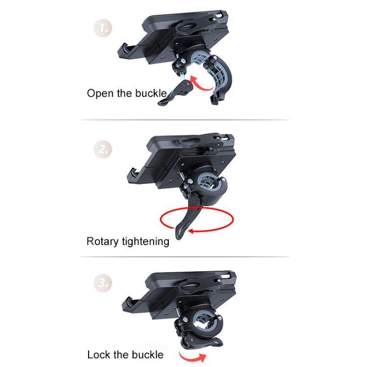 Rotatable PVC Motorcycle Bicycle Handlebar Mount Mobile Phone Holder Reluova