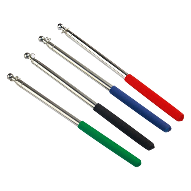 1M 5 Knots Telescopic Stainless Steel Rubber Sleeve Teaching Stick Guide Signal Flag, Random Color Delivery