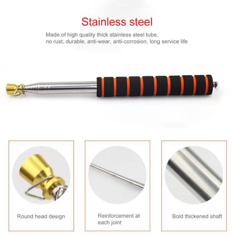 2M 11 Knots Telescopic Stainless Steel Sponge Golden Head Teaching Stick Guide Signal Flag-Reluova