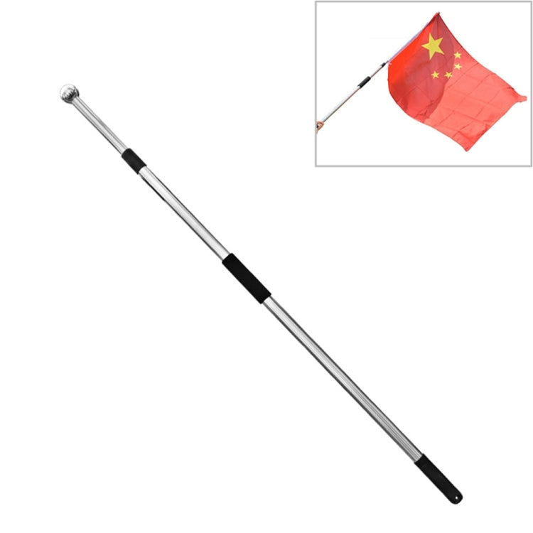 2.5M 2 Knots Multi-function Telescopic Stainless Steel Teaching Stick Guide Flagpole Signal Flag-Reluova