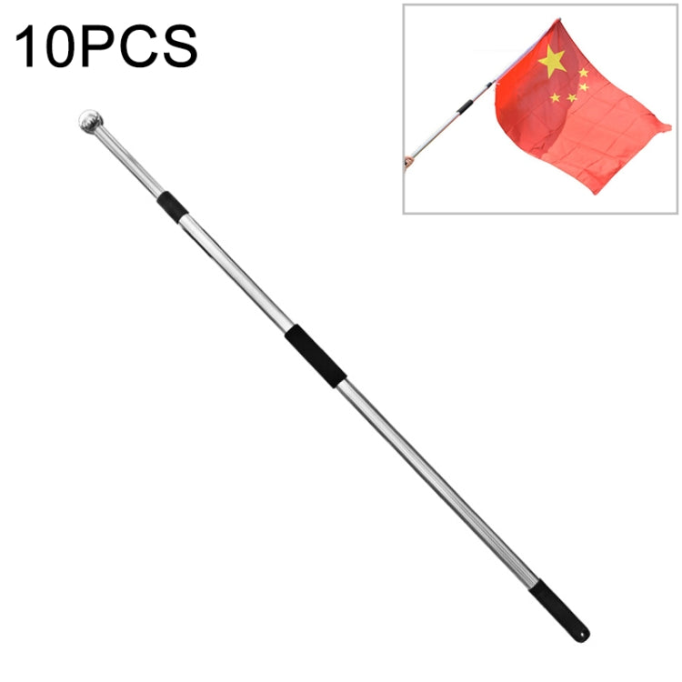 3M 2 Knots Multi-function Telescopic Stainless Steel Teaching Stick Guide Flagpole Signal Flag-Reluova