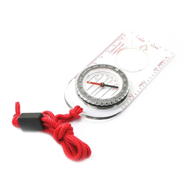 2pcs Nisa SD482 Outdoor Compass Map Scale with Magnifying Glass Multifunction Reluova