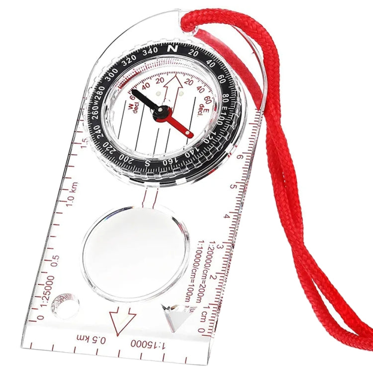 2pcs Nisa SD482 Outdoor Compass Map Scale with Magnifying Glass Multifunction Reluova