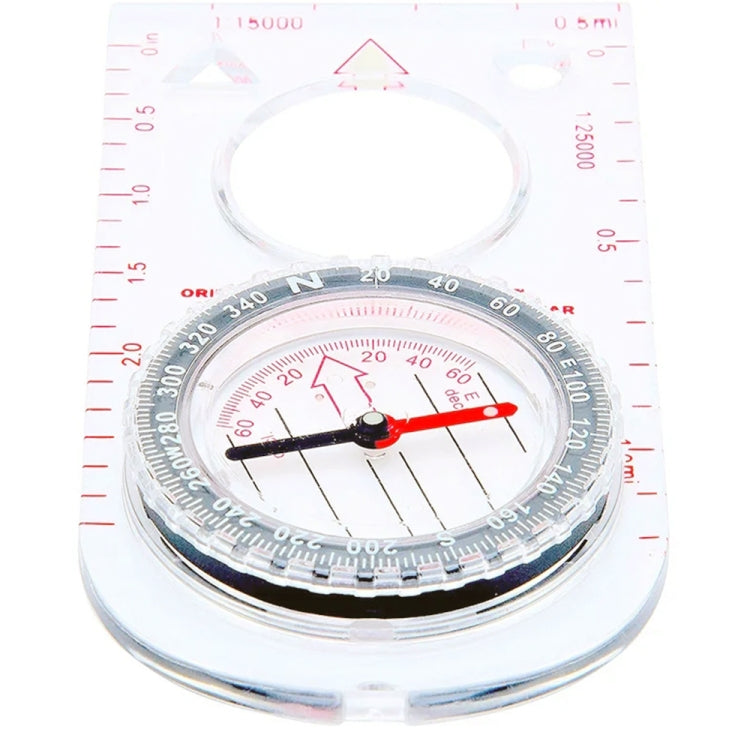 2pcs Nisa SD482 Outdoor Compass Map Scale with Magnifying Glass Multifunction Reluova