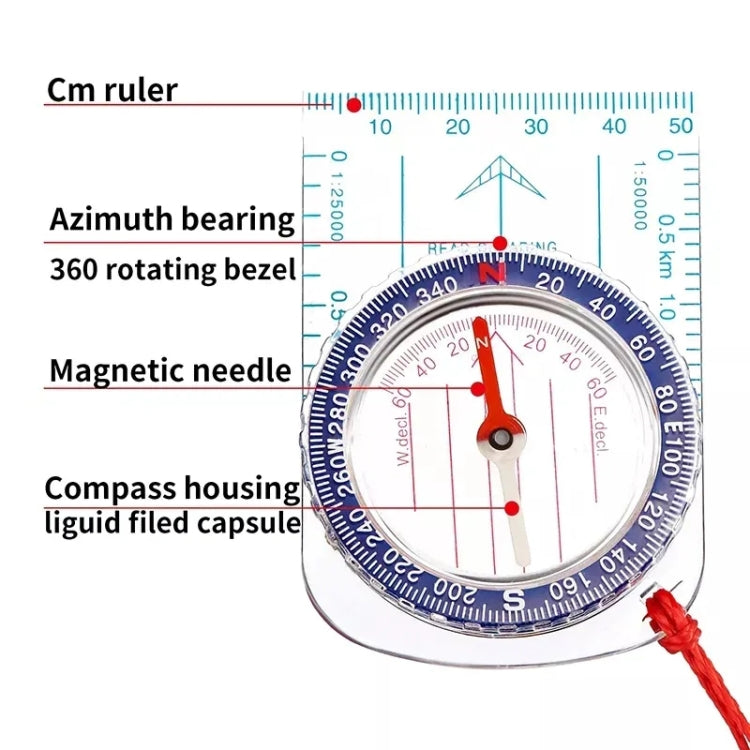 Nisa DC47-3 Outdoor Compass Map Scale Reluova