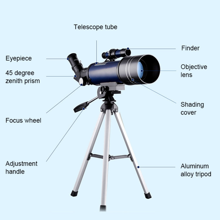 WR852-3 16x/66x70 High Definition High Times Astronomical Telescope with Tripod & Phone Fixing Clip & Moon Filter