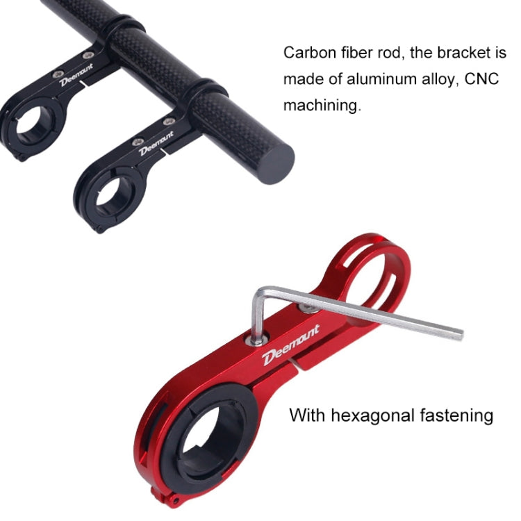 HLD-208 Mountainous Bicycle Carbon Fiber Handlebar Extension Frame Flashlight Bracket Reluova