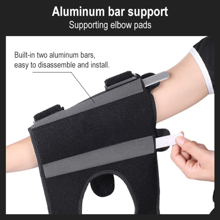 Adjustable Dual Aluminum Plate Support Compression Fixed Arm Protective Gear, Color Random Delivery