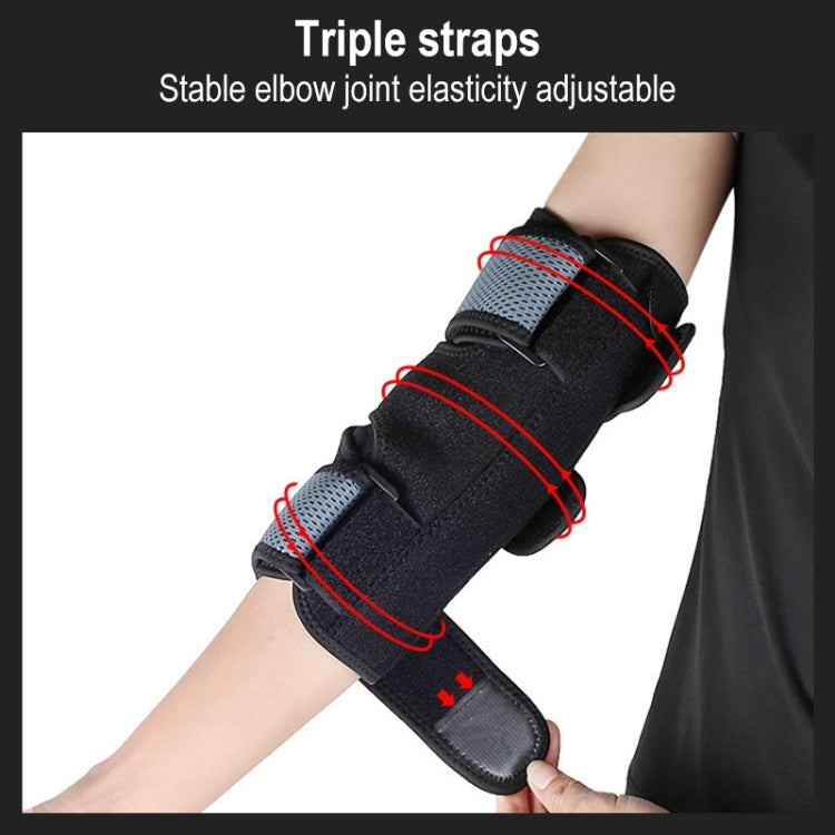 Adjustable Dual Aluminum Plate Support Compression Fixed Arm Protective Gear, Color Random Delivery