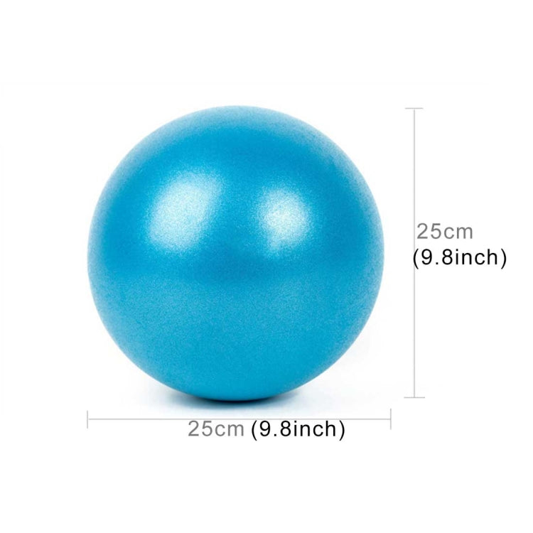 Mini Yoga Pilates Ball Explosion-proof PVC Ball Balanced Fitness Gymnastic Exercise Training with Straw, Diameter: 25cm