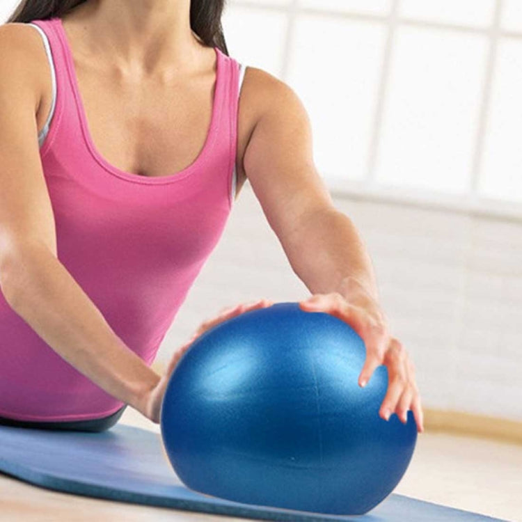 Mini Yoga Pilates Ball Explosion-proof PVC Ball Balanced Fitness Gymnastic Exercise Training with Straw, Diameter: 25cm Reluova