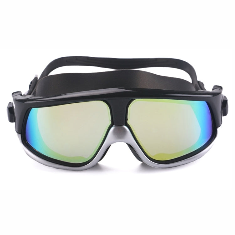 Colorful Large Frame Electroplating Anti-fog Silicone Swimming Goggles for Adults