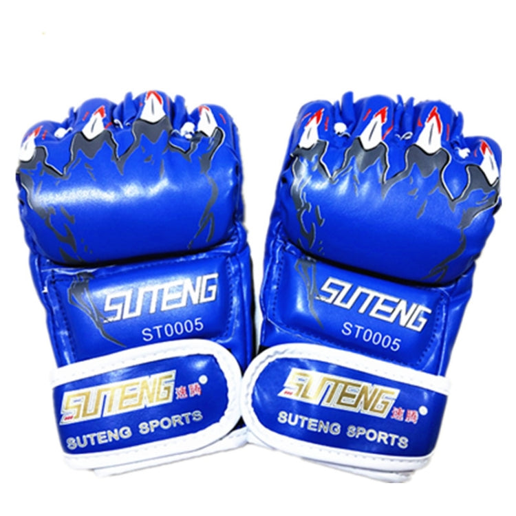 SUTENG Half Fingers PU Leather Adults Training UFC Boxing Gloves Reluova