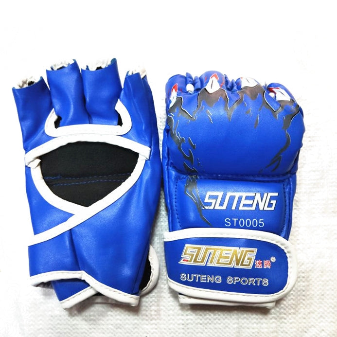 SUTENG Half Fingers PU Leather Adults Training UFC Boxing Gloves