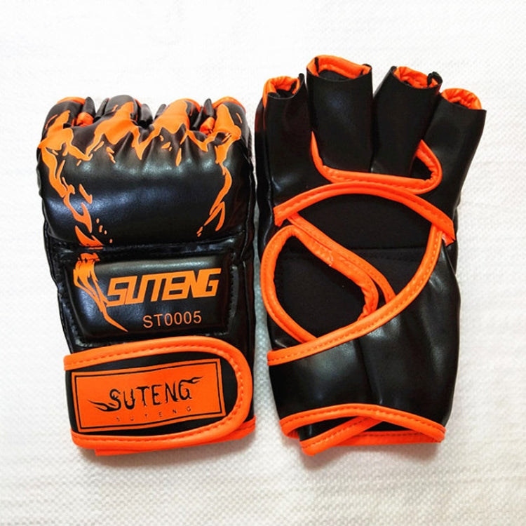 SUTENG Half Fingers Training Boxing Gloves for Adults