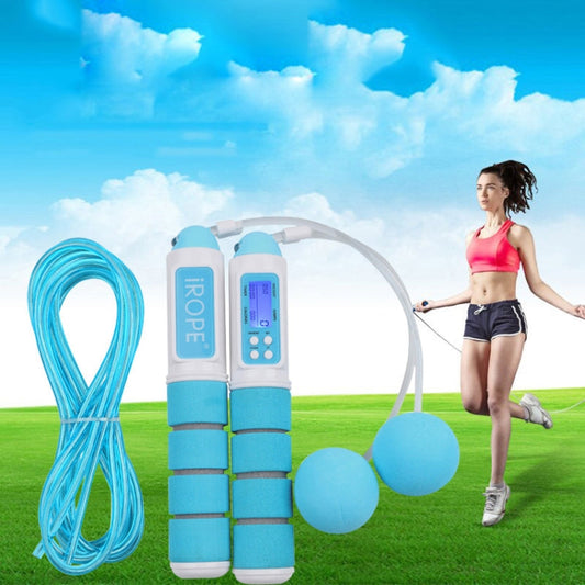 iROPE Professional Electronic Timer and Counter Skipping Rope with 4-button LCD Display Reluova