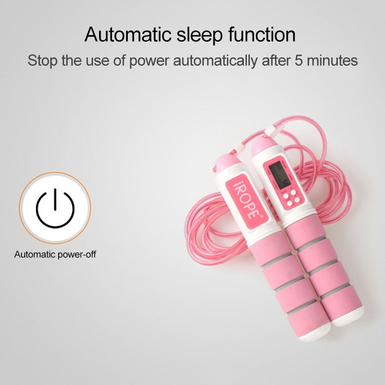 iROPE Professional Electronic Timer and Counter Skipping Rope with 4-button LCD Display Reluova