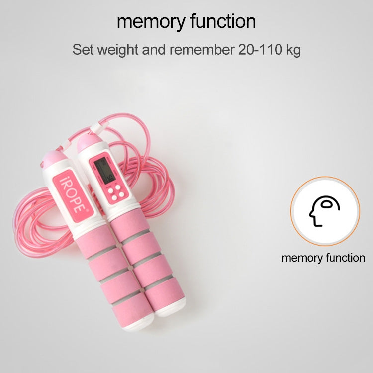 iROPE Professional Electronic Timer and Counter Skipping Rope with 4-button LCD Display