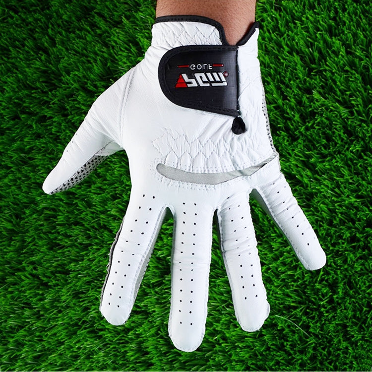 PGM Left Hand Sheepskin Anti-slip Particle Golf Men Gloves, Size: 23# Reluova