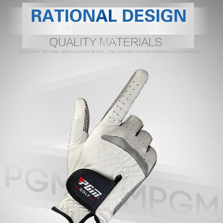 PGM Left Hand Sheepskin Anti-slip Particle Golf Men Gloves, Size: 23# Reluova