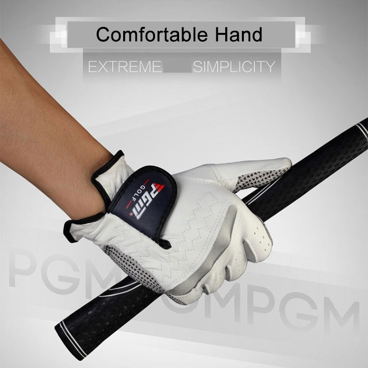 PGM Left Hand Sheepskin Anti-slip Particle Golf Men Gloves, Size: 23#