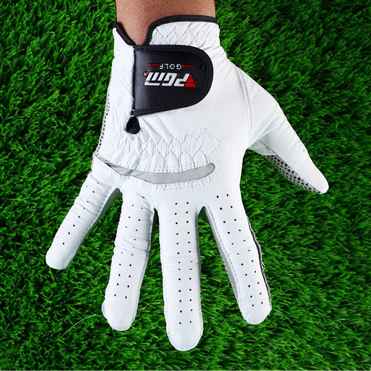 PGM Right Hand Sheepskin Anti-slip Particle Golf Men Gloves, Size: 23#