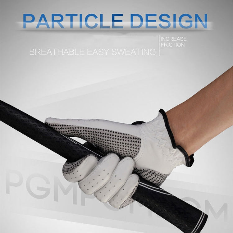 PGM Right Hand Sheepskin Anti-slip Particle Golf Men Gloves, Size: 24#