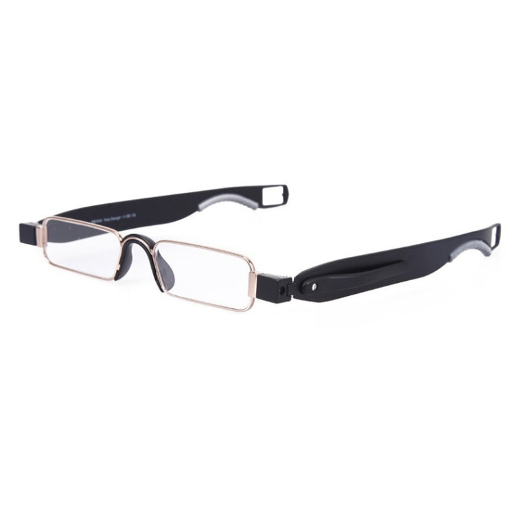 Portable Folding 360 Degree Rotation Presbyopic Reading Glasses with Pen Hanging, +1.00D Reluova