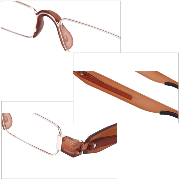 Portable Folding 360 Degree Rotation Presbyopic Reading Glasses with Pen Hanging, +1.00D Reluova